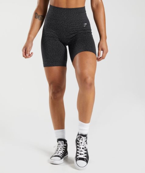 Women's Gymshark Adapt Animal Seamless Cycling Shorts Black | CA 035A7N